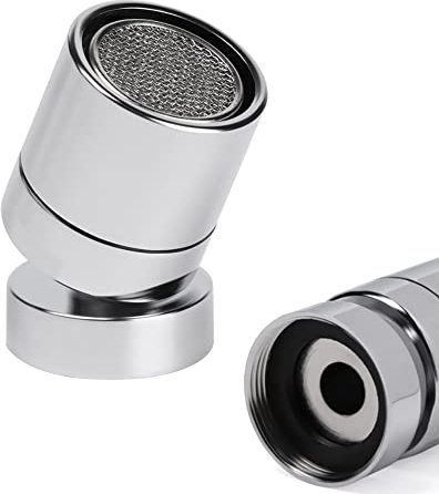 HATOOLHA® Adaptador de filtro aireador de grifo giratorio de 360 grados para fregadero de cocina, adaptador de boquilla de grifo, pieza de repuesto (hembra de 18 mm)