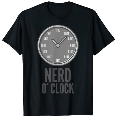 Nerd 90er Jahre Nerd O'Clock Binäre Uhr T-Shirt