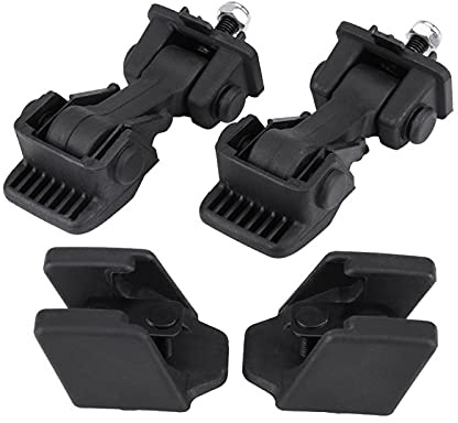 Qiilu Ganci Cofano Adatto per tj Ganci Cofano Adatto per tj Chiusure con Chiusura a Cappuccio, 2 Set di Chiusure e staffe di Sicurezza con Chiusura a Cappuccio per Auto TJ 97-06
