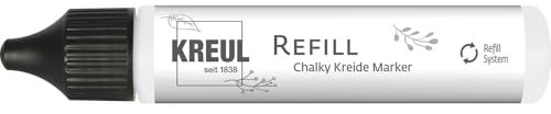 KREUL 22741 - Refill Chalky Kreidemarker Snow White, 25 ml, Nachfüll-Pen mit Originaltinte für ca. 4 Stiftefüllungen, umweltschonend