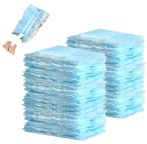 PEACHICHA Fluffy Duster Refills, Flash Dust Magnet Refills, Flash Dust Magnet, Disposable Duster Refills, Blue, Pack Of 20