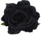 SWILDER Seidenblumen-Haar-Brosche Hochzeit Corsage 8 cm Brosche Zubehör - Schwarz