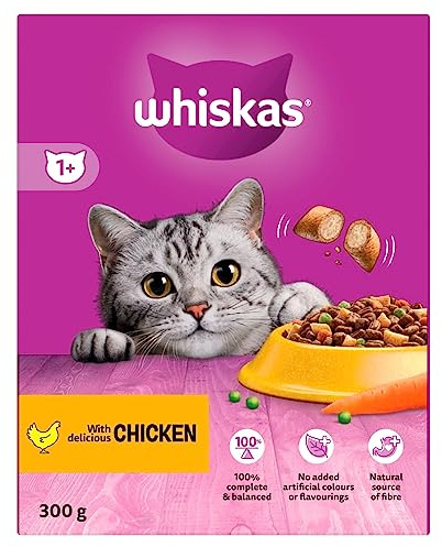 WHISKAS 1+ Cat Complete Dry with Chicken 300g
