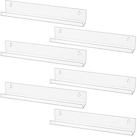 SameeHome Wandregal für 6 Wandhalterungen zum Aufhängen an der Wand, Regale bzw