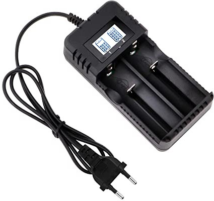 GIGIIS Chargeur de Batterie 18650 Chargeur Batterie Universel Charge Rapide Intelligente Tête à 2 Fentes avec Ecran LCD Compatible avec Une variété de Batteries Li-ION 3,7 V 26650/18650