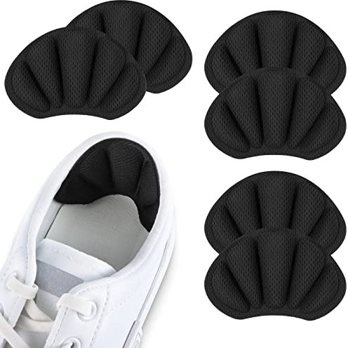 Flintronic 3 Paar Sneaker Reparatur Patch, Fersen Patch, Schuhe Ferse Reparatur Sneaker, Leder Fersenschutz, Fersenpolster Reparatur für die Meisten Arten, Schwarz