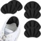 Flintronic 3 Paar Sneaker Reparatur Patch, Fersen Patch, Schuhe Ferse Reparatur Sneaker, Leder Fersenschutz, Fersenpolster Reparatur für die Meisten Arten, Schwarz