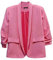 Miss Rouge Veste,Blazer,Couleur Unie,Manche 3/4,Rose,T.40