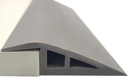 2M/5M Übergangsprofil Selbstklebend, PVC Leiste Selbstklebend Abdeckleisten, teppichboden, laminat leisten, Übergangsstreifen für Bodenleiste, Geeignet für Hänge mit einer Höhe von 5-10 mm D,1m