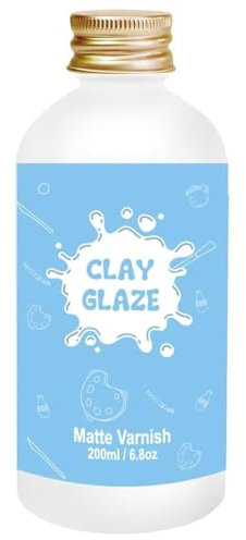 200 ml Air Dry Clay Glaze,glasuren für ton lufttrocknend,ton glasur ohne brennen, Tontöpfe zur Verhinderung von Rissen, Kratzern und Abrieb von Ton, auch mit Matte Effekt (Matte)