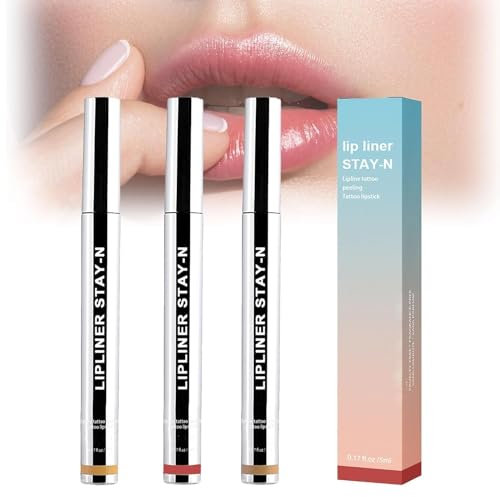 Matita labbra staccabile, colorante labbra a lunga tenuta, colorante labbra staccabile, matita labbra pigmentata e a lunga tenuta, disponibile in tre colori per tutte le occasioni