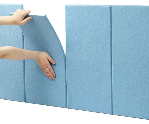 Kopfteil Wandkissen Wandpolster Bett - Wandpaneele Selbstklebend - Kinderzimmer, 30x60cm, 5PCS, Isolierung, Wandpolsterung Wandschutz Bett Polsterpaneel Wandverkleidung (Farbe : Blau)