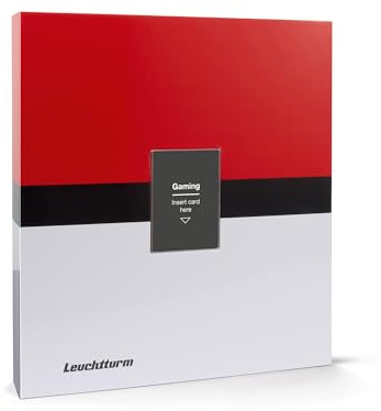 Leuchtturm 372285 TCG Album Pro - für 315 Sammelkarten wie Pokémon oder Digimon - A4 Hardcover rot-weiß - inkl. 5 Grande Pro Hüllen klar