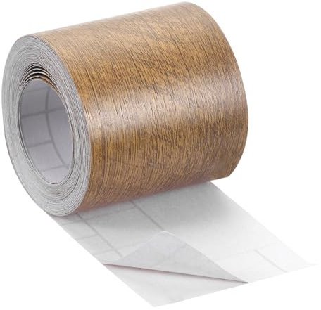 QUARKZMAN 1 Rolle Holzmaserung Klebeband, 2,36 x 26 Ft Realistisches Strukturiertes Reparaturband Selbstklebendes Holzmaserungspatch für Wand Tür Wohnkultur (Kaffeefarbe)