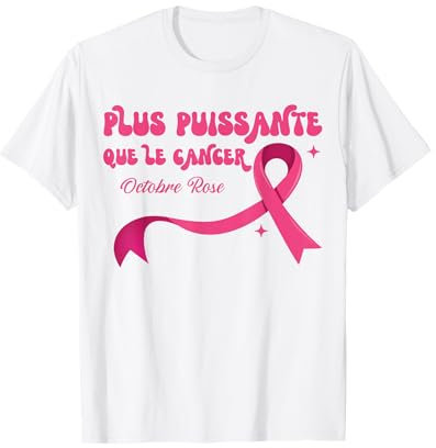 Octobre Rose 2024 Ruban Rose Sensibilisation Cancer Du Sein T-Shirt