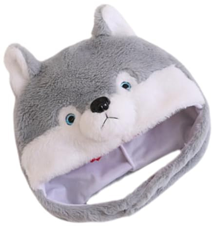 CAXUSD Adorable Hundekopf Hut Aus Plüsch Lustiges Cosplay-accessoire Für Partys Und Festivals Für Kinderkostüme Und Halloween-dress-up