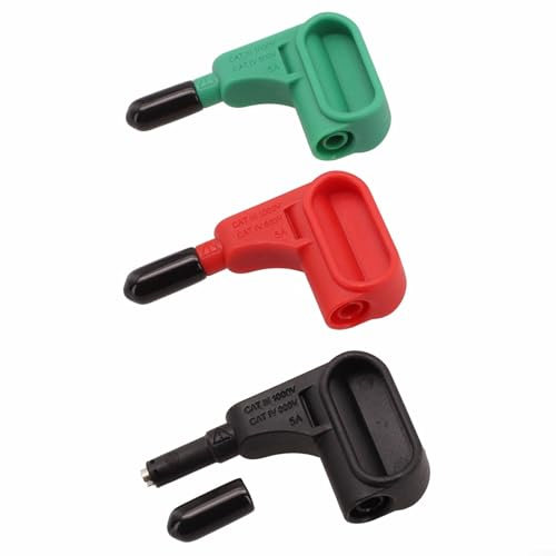 Alanmoship Magnetisches Testsonden-Set, 4 mm, Bananenkopf für Multimeter-Zubehör, 3 Farben (rot + schwarz + grün)