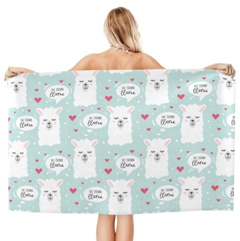 Herren Damen Badetuch Groß Alpaka Strandtuch Erwachsene Kinder Badetuch Kinder Handtücher Für Pool Reise Schwimmen