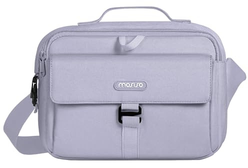 MOSISO Camera Shoulder Bag Case Crossbody Sling Purse, DSLR/SLR/Mirrorless Compact Padded Photography Handbag with Rain Cover Compatible with Canon/Nikon/Sony Cameras and Lenses, Dusty Lilac