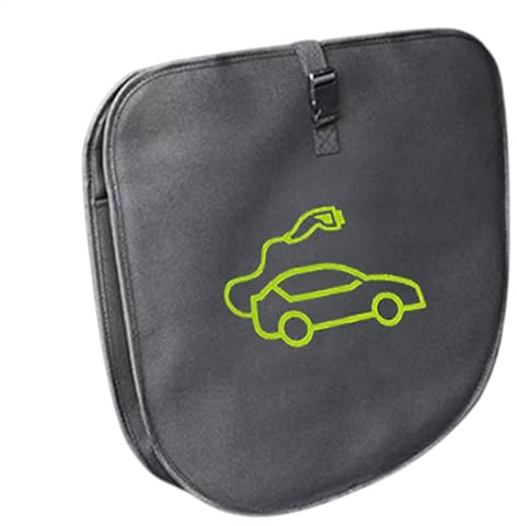Ungtyb Kabeltasche, EV-Ladegerät-Aufbewahrung, Kabelaufhängung | Elektrofahrzeug-Tasche mit Schnapp-Design, Federung, 37 x 37 x 1,5 cm, für einfache Lagerung und Tragbarkeit (1 Stück)