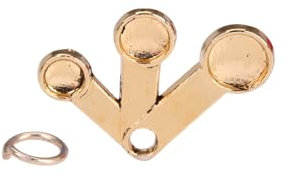 Measuring Spoons Charm, Made From Solid Cast Yellow Gold, British Hallmarked