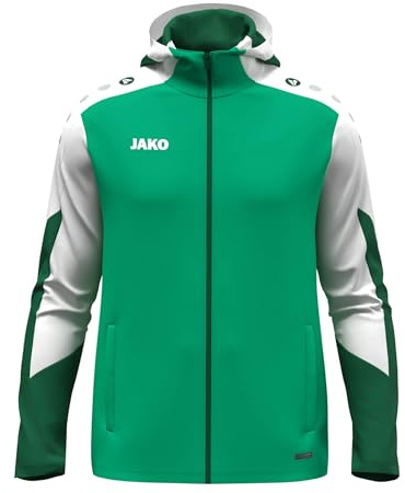 JAKO Unisex Kapuzenjacke Dynamic, grün/weiß/dunkelgrün, 4XL