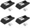 MUCKLILY 4 Set Fibbia in Gomma Morsetto Serratura Intelligente Baule Morsetti A Ginocchiera Chiusure A Levetta in Acciaio Inox Gomma Da Cancellare Black 2 Pezzi * 4