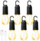 6 lámparas de camping, farolillos LED para camping, linterna recargable, con gancho, lámpara de camping recargable, lámpara portátil para camping, aventura, pesca, emergencia