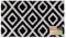 JVL Eco-Friendly Latex Backed Coir Entrance Doormat, 40x70cm - Monochrome Diamond