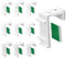 DWFEYOI Set di 10 Supporti a morsetto lungo per tende a rullo doppie da serrare e incollare senza forare Ideali come accessori o ricambi per fissare su finestre e ante in PVC o legno