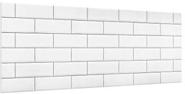 micasia Glas Spritzschutz magnetisch 4 mm starke Küchenrückwand Steinoptik Glasrückwand - Made in Germany - Modern ESG Wandpaneel weiss Küche Herd Magnetwand 1825-M (125x50cm)