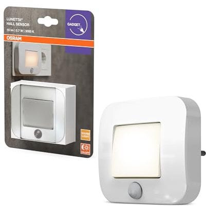 OSRAM LUNETTA Hall Sensor Nachtlicht Weiß; Bewegungssensor; Tageslichtsensor; LED-Technik; IP20; 0,7 W; Steckdoseneinsatz
