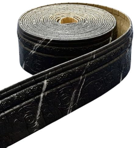 Selbstklebend, Tapeteneckleiste, Zier&Stuckleisten (Schwarzweiß, 10m×10cm)