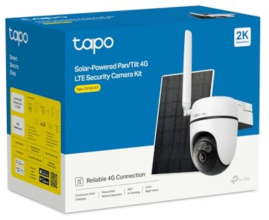 Tapo C615G KIT 2K 3MP Solar 4G LTE Outdoor Security Camera No WiFi Needed | Battery & Solar Powered Wireless CCTV Camera, 360° AI Tracking, Color Night Vision, AI Detection, IP65, No Monthly Fee, Alexa