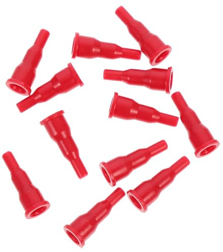 SHERCHPRY 12 Stück Propangasadapter Rot Campingkocher Gasflaschen Umrüstventile Kompakte Gasnachfüllanschlüsse aus Robustem Material für Outdoor Grill und Heizgeräte