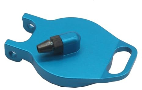 Accesorio Modelos RC para HSP 102059 122059 02004 1/10 Piezas Mejora Coches RC Tapa Combustible Aluminio Depósito Decorativa Repuesto Modelos Juguete(Blue)
