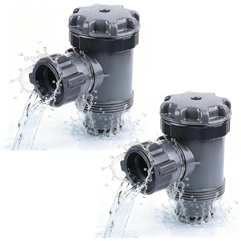 SUCANY Llave de Paso Piscina 38mm,Para Accesorios De Piscina Hnemix,Intex,Coleman,Conexiones De Piscina,Piezas De Repuesto Para Piscinas Sobre El Suelo Y Bomba De Filtro (2 Piezas)