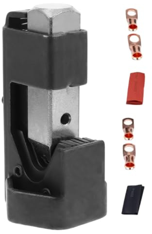 GLEAVI Hydraulic Battery Terminal Crimping Tool with 4 Copper Lug Terminals Steel Construction Simple Operation and Wire Gauges Suitable for Automobiles and Garden Tractors