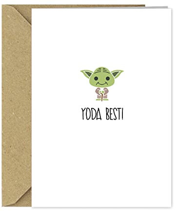 Funny Cute Yoda Birthday/Anniversary Card - Yoda Best!