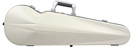 SUPREME ICE CONTOURED Violin Case von BAM 4/4 weiß/silber
