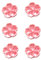 CHOOLD Elegant Cherry Blossom Ceramic Chopsticks Rest Rack Dinner Spoon Stand Knife Fork Holder,Sakura Chopsticks Stand(Set of 6)