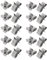 sourcing map 20Pcs Solar Photovoltaik Teile Edelstahl Kabelklammer Klemme Silberton DE