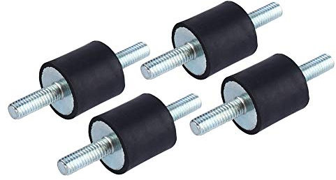 Keenso 4 stücke Stoßdämpfer Anti Vibration Gummi Isolator Halterungen Luftkompressor Pumpe Stoßdämpfer mit Schrauben (M6 20 * 20)