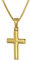 trendor Kreuz für Kinder 18 mm Gold 333/8 K + vergoldeter Silberkette für Jungen und Mädchen, Halskette mit Kreuz-Anhänger, Geschenkidee 75421-40 40 cm