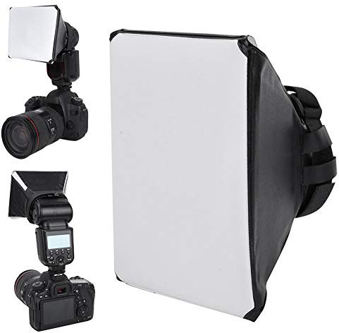 Topiky 3.9 x 5.1 Zoll DSLR/SLR Kamera Blitz Speedlite Softbox Diffusor, Tragbare Universal Rechteck Form Fotografie Zubehör für Kamera Externes Blitzlicht Lichtgeschwindigkeit