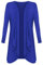 Womens Ladies Plus Size Long Sleeve Waterfall Cardigan Top Duster Coat Jacket, XL 16-18 Plus Size, Royal Blue