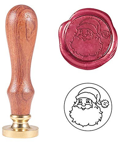 PandaHall Weihnachtsmann Wachs Siegelstempel Vintage Retro Siegelstempel zum Verschönern von Umschlägen, Weihnachtsfeiern, Weinverpackungen, Geschenkverpackungen