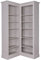 Casa Padrino Landhausstil Eckbücherschrank Grau 108 x 108 x H. 210 cm - Landhausstil Eckschrank