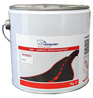 VERNICE SPARTITRAFFICO PER SEGNALETICA STRADALE 5 KG. COLORE ROSSO