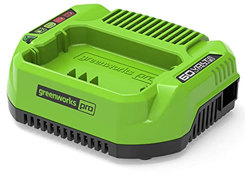 Greenworks Caricabatterie G60UC, Li-Ion da 60V output da 120W/2A adatto a tutte le batterie Greenworks della serie da 60V